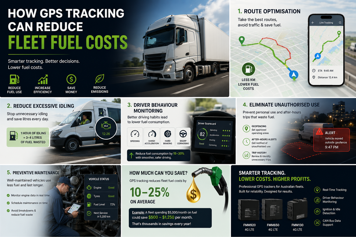 How GPS Tracking Can Reduce Fleet Fuel Costs