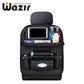 PU Leather Car Backseat Organizer with Foldable Table Tray & Storage Pockets