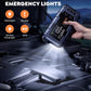Techtonika 6000A Portable Car Jump Starter with 160PSI Air Compressor, 45W Fast Charging Power Bank, LED Lights & Gloves – 12V Battery Booster for All Gas & Up to 12L Diesel Engines