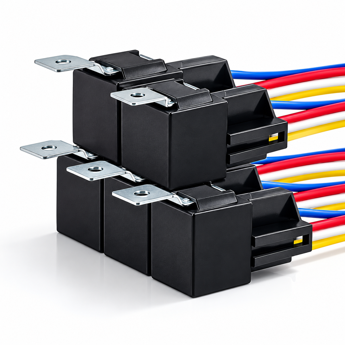 KKA-V4 40A 12V Automotive Relay 5-Pin SPST SPDT Heavy Duty Style Universal Car Auto Relay Switch with Socket