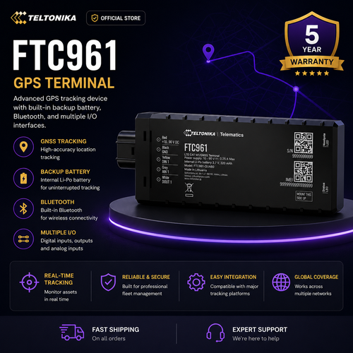 Techtonika FTC961 4G GPS Tracker for Cars - High Accuracy Tracking for Vehicles and Fleets