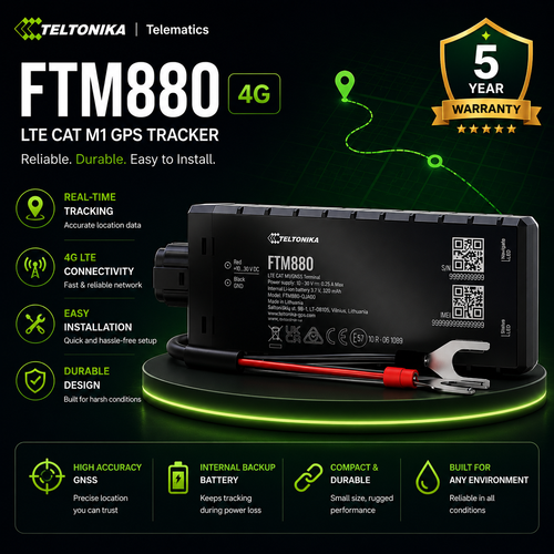 Techtonika FTC880 4G LTE GPS Tracker for Fleet & Asset Management