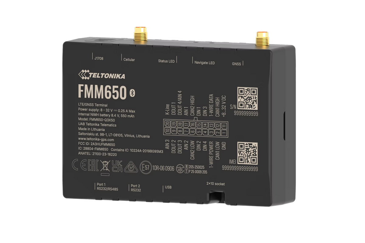 Traqueur GPS Techtonika FMM650 4G LTE pour la gestion professionnelle de flottes et d'actifs