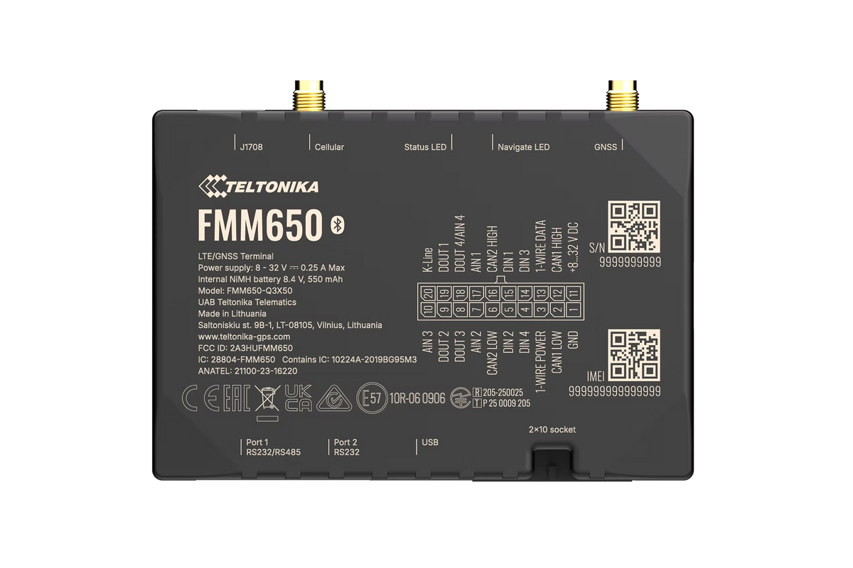 Traqueur GPS Techtonika FMM650 4G LTE pour la gestion professionnelle de flottes et d'actifs