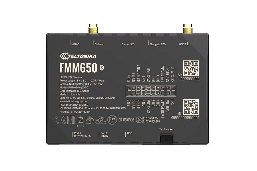 Traqueur GPS Techtonika FMM650 4G LTE pour la gestion professionnelle de flottes et d'actifs