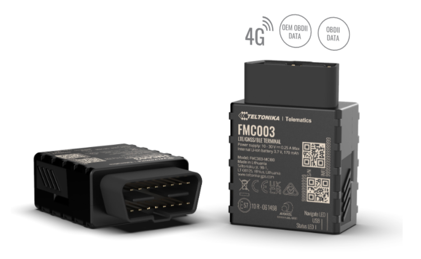 Teltonika FMC003 4G LTE Cat 1 Advanced OBDII Tracker with Bluetooth | 4G LTE Cat 1 tracker with OBD OEM data reading