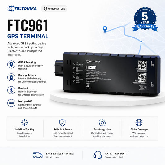 Techtonika FTC961 4G GPS Tracker for Cars - High Accuracy Tracking for Vehicles and Fleets